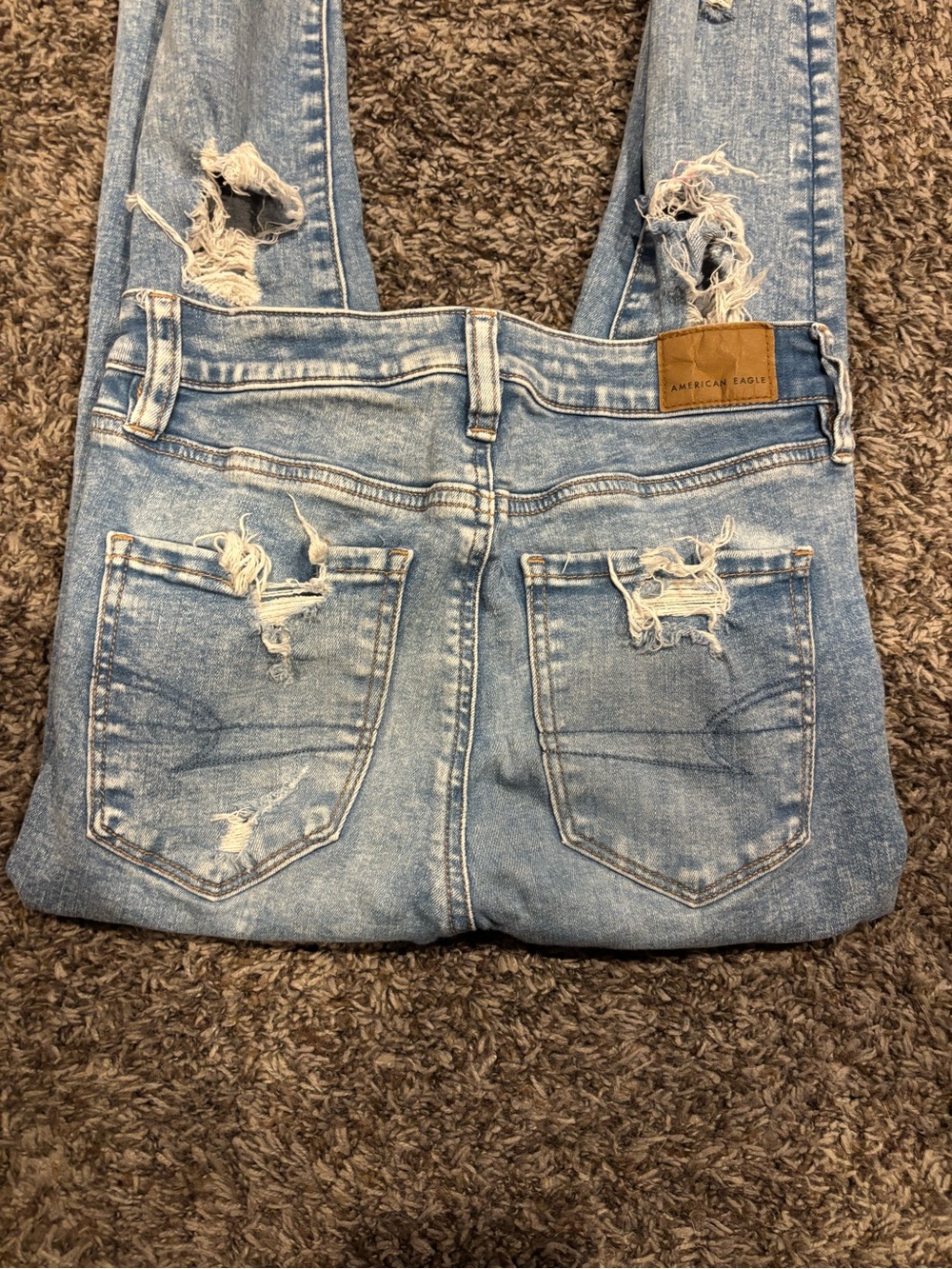Women’s American Eagle Outfitters Distressed Super High Rise Jegging Jeans